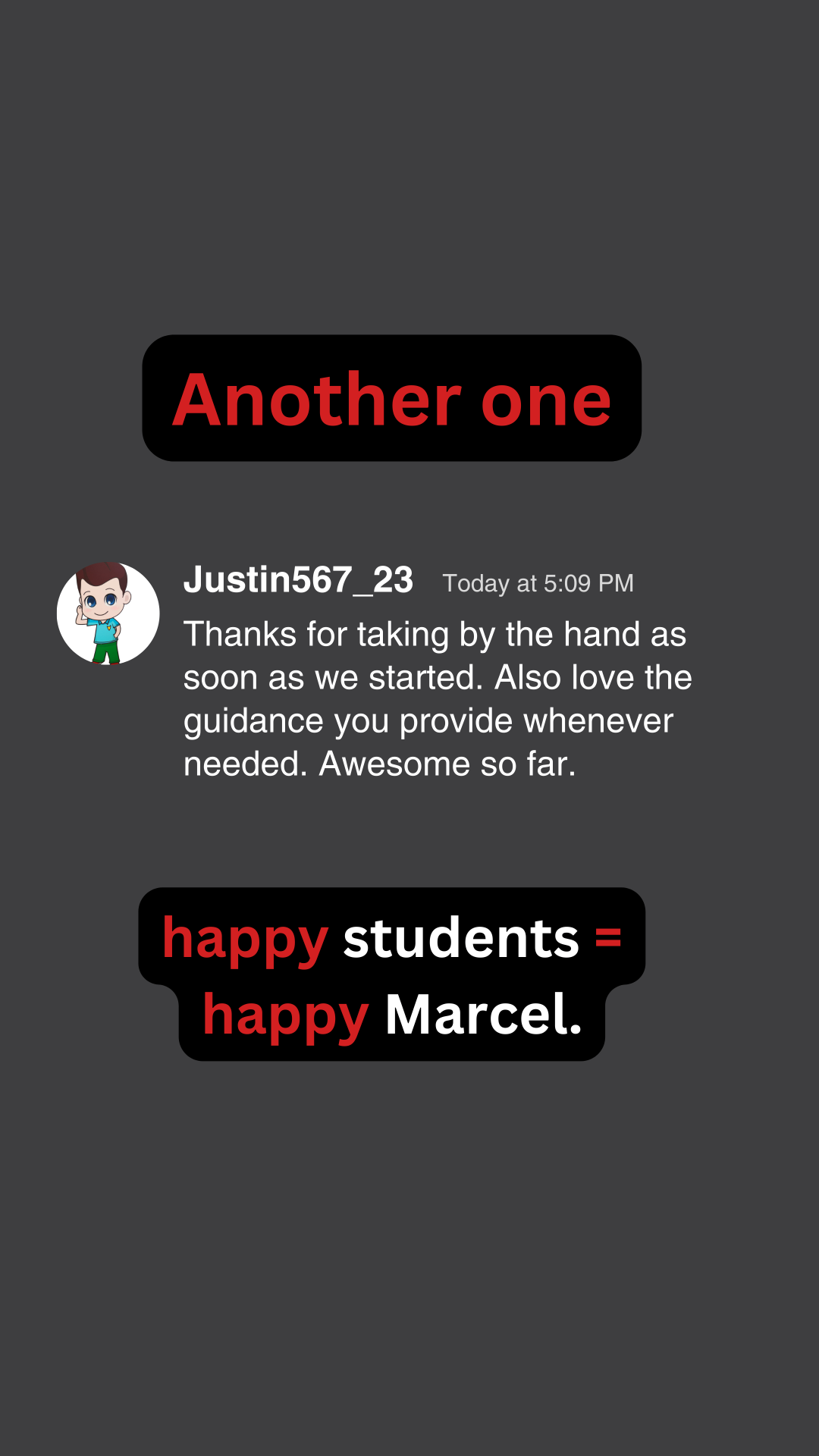 Justin — guidance from day one